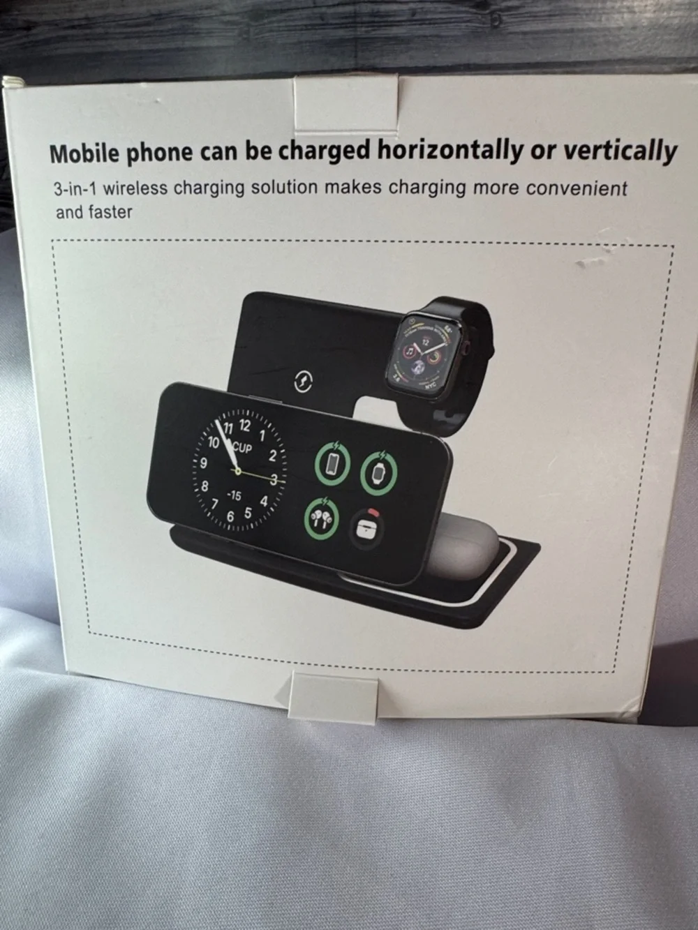 3-in-1 Wireless Charger Foldable Fast Charging Station Phone Watch